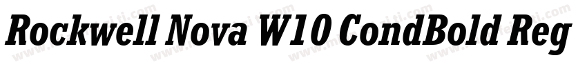 Rockwell Nova W10 CondBold Regular字体转换